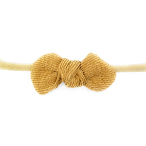 Baby Wisp Headband Corduroy Knot Mustard BW1814