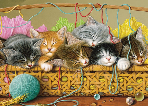 Cobble Hill 35pc Tray Puzzle 58865 Kittens in a Basket
