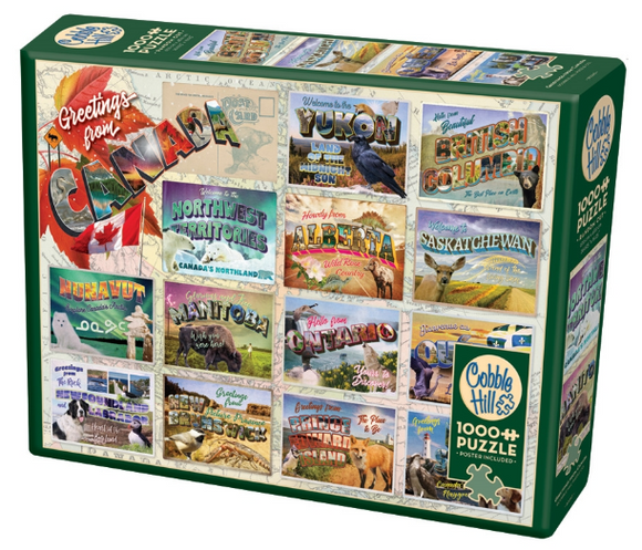 Cobble Hill 1000pc Puzzle 80260 Greetings From Canada