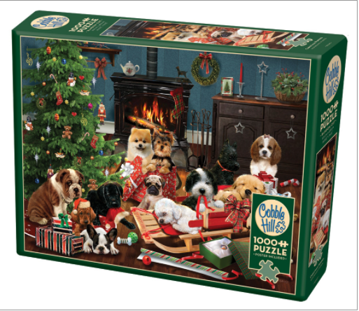 Cobble Hill 1000pc Puzzle 40214 Christmas Puppies