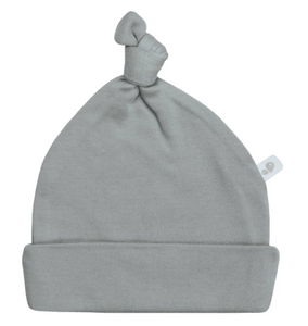 Perlimpinpin Bamboo Knotted Hat Pebble Grey Size 1-3 Months