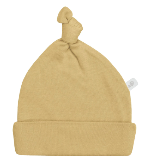 Perlimpinpin Bamboo Knotted Hat Curry Yellow Size 1-3 Months