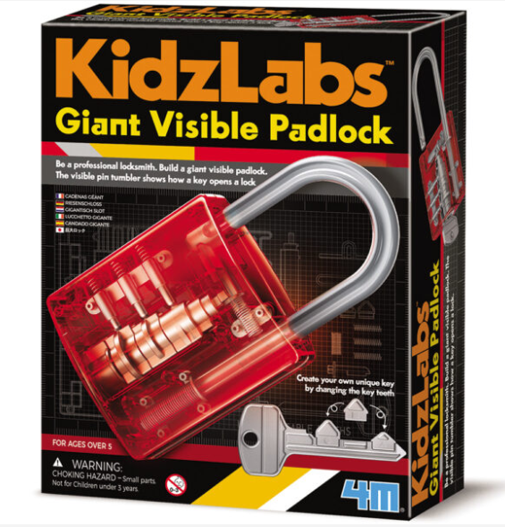 4m 3445 KidzLabs Giant Visible Padlock