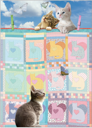 Cobble Hill 500pc Puzzle 85092 Quilted Kittens