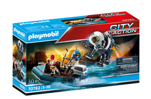 Playmobil 70782 City Action Police Jet Pack with Boat