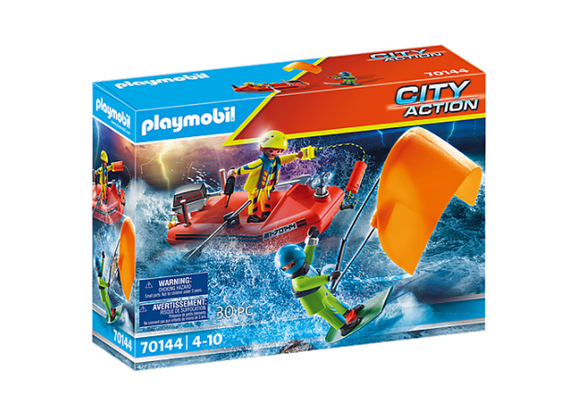 Playmobil 70144 City Action Kitesurfer Rescue with Speedboat