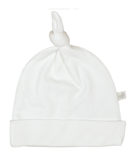 Perlimpinpin Bamboo Knotted Hat Ivory Size 1-3 Months