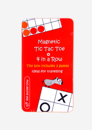 The Purple Cow Magnetic Tic Tac Tow + 4 in a Row Game
