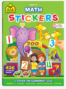 School Zone Math Stickers Ages 3-6