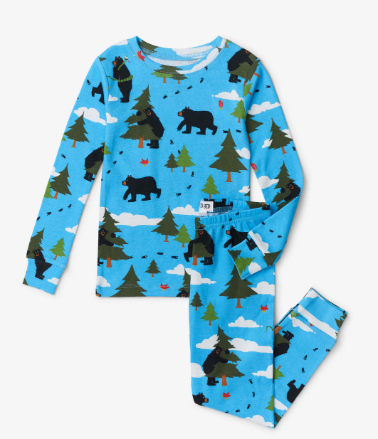 Little Blue House Big Bear Hug Book & Blue Pajama Set