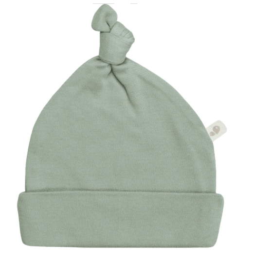Perlimpinpin Bamboo Knotted Hat Moss Green Size 1-3 Months