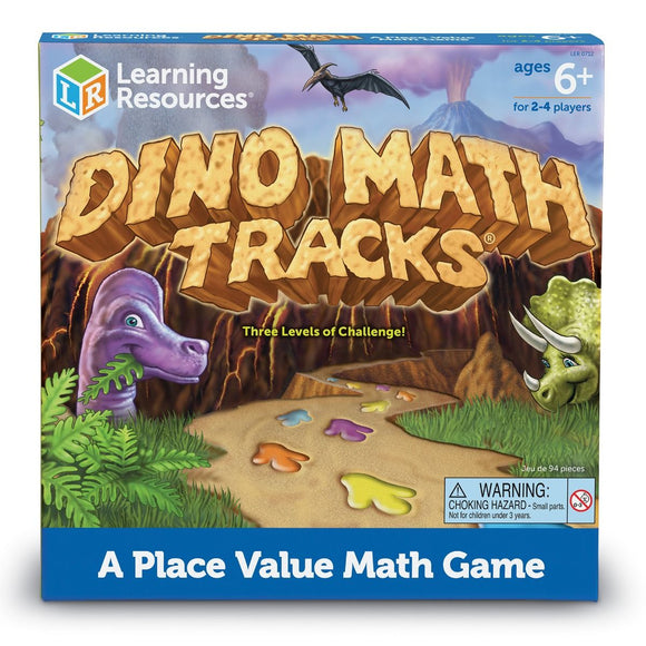 Learning Resources 0712 Dino Math Tracks Place Value Game