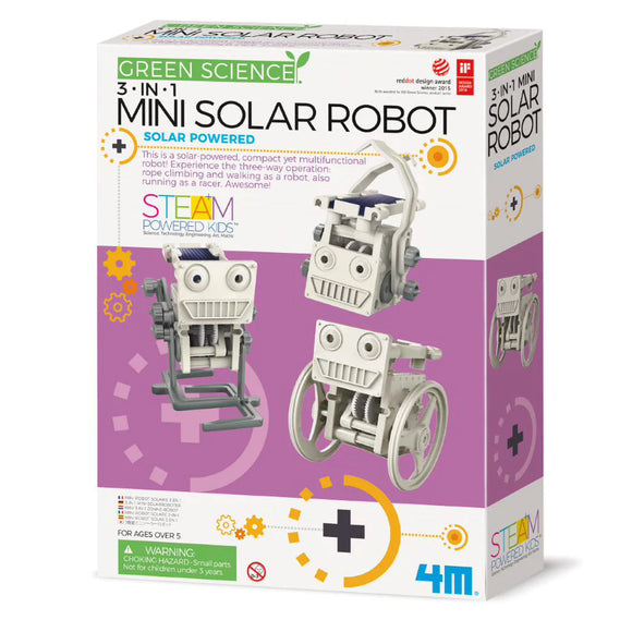 4m 3377 Green Science 3-in-1 Mini Solar Robot