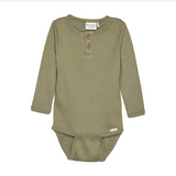 MinyMo Bodysuit LS Rib Aloe