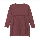 MinyMo Dress LS Rib Roan Rouge