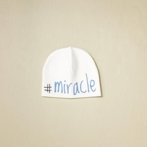 Itty Bitty FINAL SALE Baby Hat #Miracle White/Blue