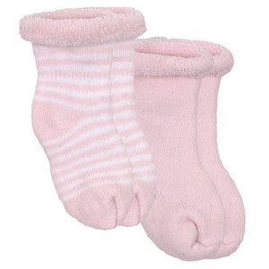 Kushies 2pk Terry socks Pink