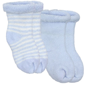 Kushies 2pk Terry socks Blue