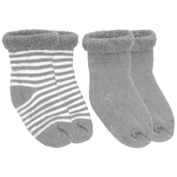 Kushies 2pk Terry socks Grey