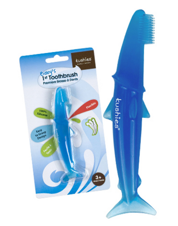Kushies Baby's First Toothbrush, Blue