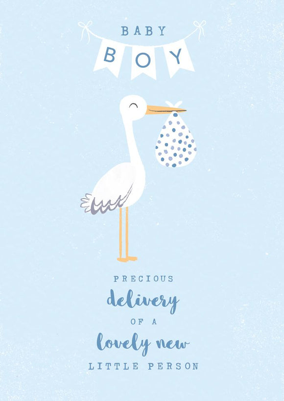 Baby Card Stork Boy