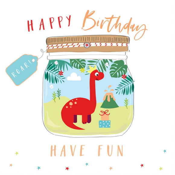 Birthday Card Dino Fun