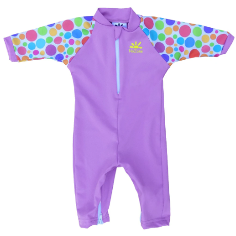 NOZONE FINAL SALE UV Suit Fiji Baby Lavender/Polka Dot