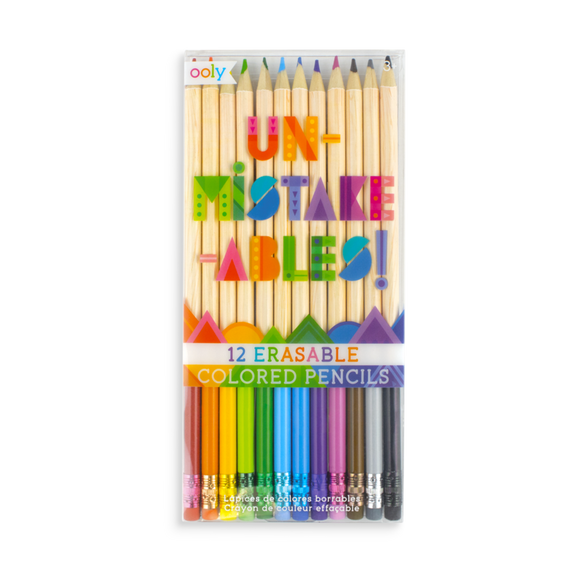 Ooly Un-Mistake-Ables Erasable Colored Pencils 12pk