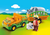 Playmobil 123, 70182 Zoo Vehicle with Rhinoceros
