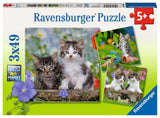 Ravensburger 3x49pc Puzzle 08046 Cuddly Kittens