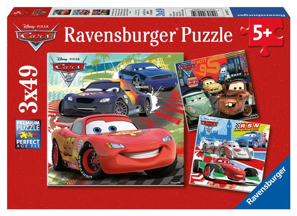 Ravensburger 3x49pc Puzzle 09281 Cars: Worldwide Racing Fun