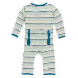 KicKee Pants FINAL SALE Print Coverall with Zipper Culinary Arts Stripe