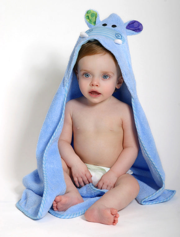 Zoocchini Baby Bath Towel Henry the Hippo