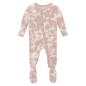 Kickee Pants Print Classic Ruffle Footie with Zipper Baby Rose Tie Dye –  Klubhouse for Kids