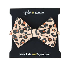 Lola & Taylor Large Bow Headband Leopard