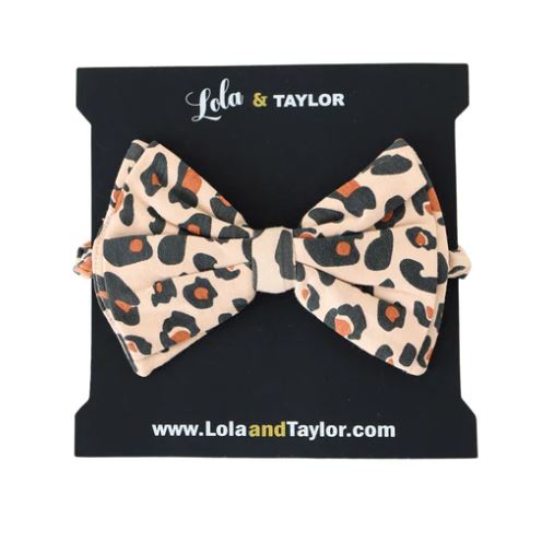 Lola & Taylor FINAL SALE Large Bow Headband Leopard