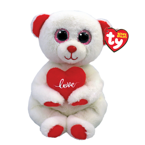 Ty DESI the Polar Bear with Heart 8"