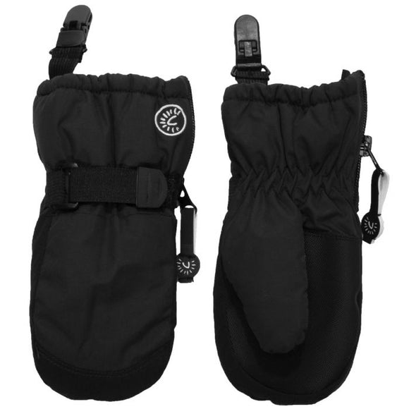 Calikids W0122 Waterproof Mitten With Clips - Black